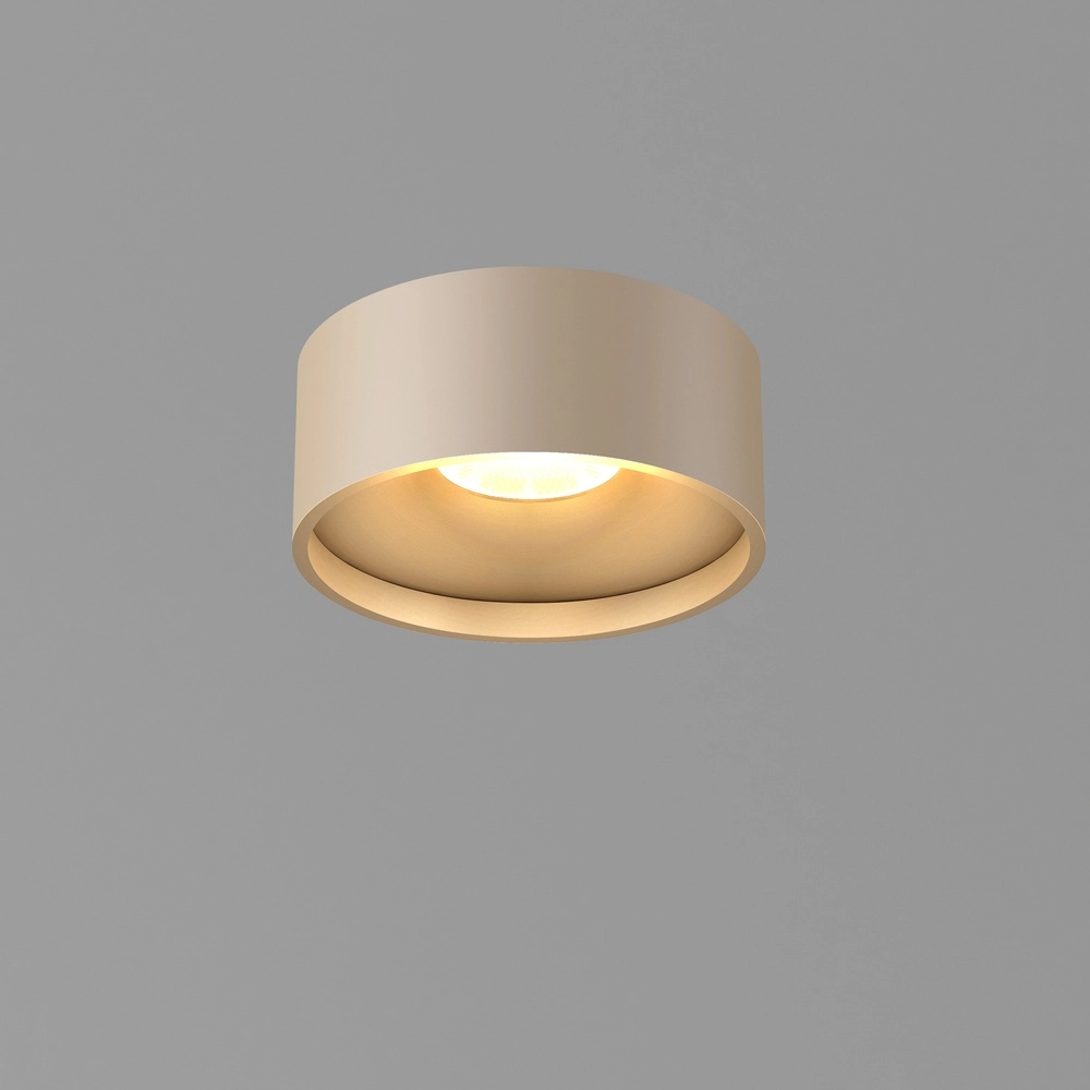 Strakke plafondlamp Oran Ø 12cm champagne