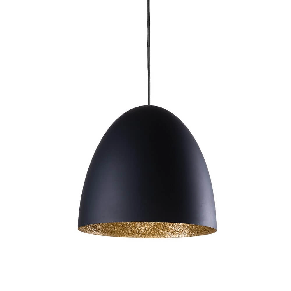 Zwarte hanglamp Egg M Ø 38cm