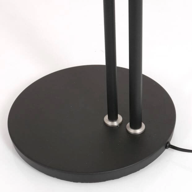 Led leeslamp 2-lichts Turound 40w - 2200-4000K - 187cm zwart smoke glas Steinhauer 8712746134827