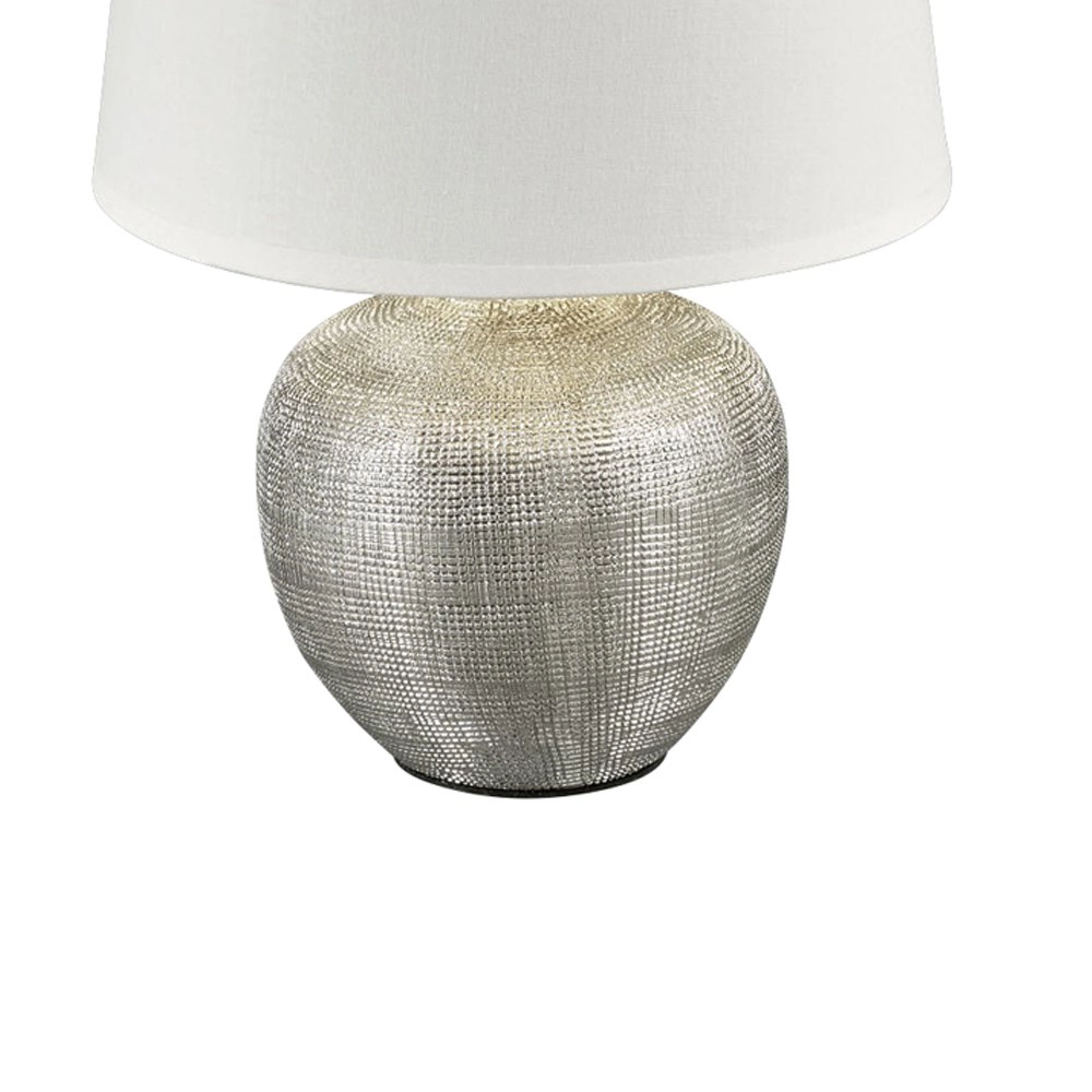 Tafellamp Luxor 26cm zilver met wit Trio 4017807345971
