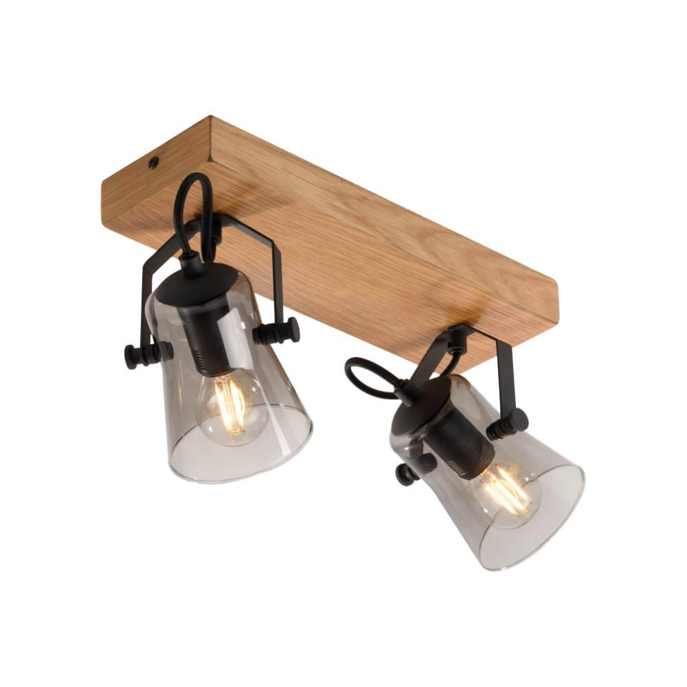 Plafondlamp Green Langstrom hout 2-lichts