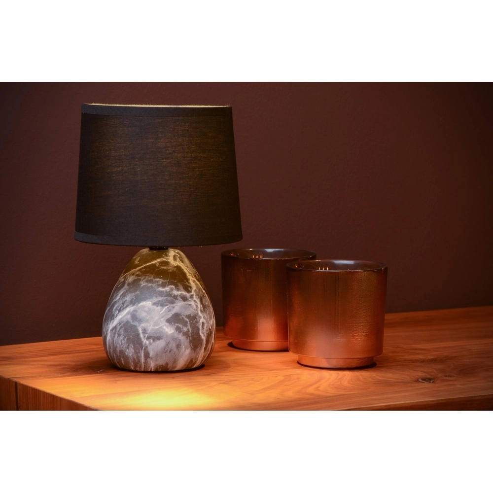 Tafellamp Marmo zwart Lucide 5411212470225