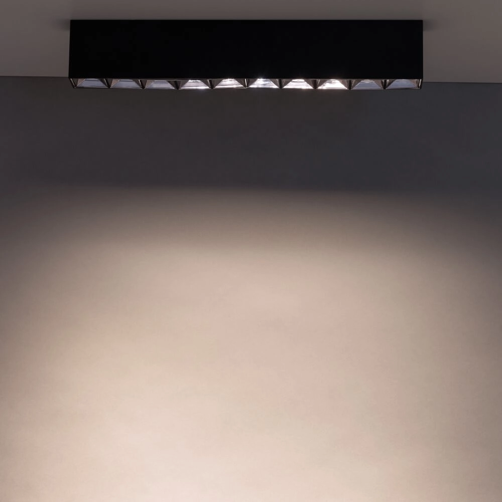 Zwarte opbouwspot Midi Led 10x1 leds - 4000K Lyora 5903139100601