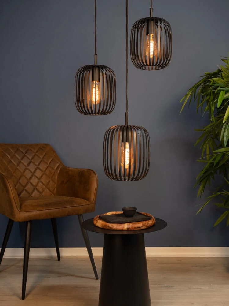 Zwarte hanglamp Romazzina 3-lichts Eglo 9008606258567