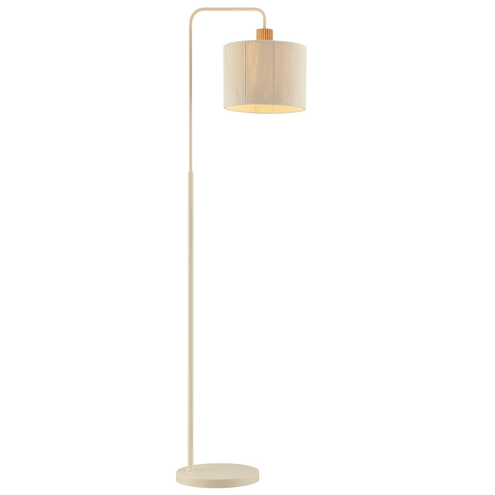 Japandi vloerlamp Arlo zand bruin met hout