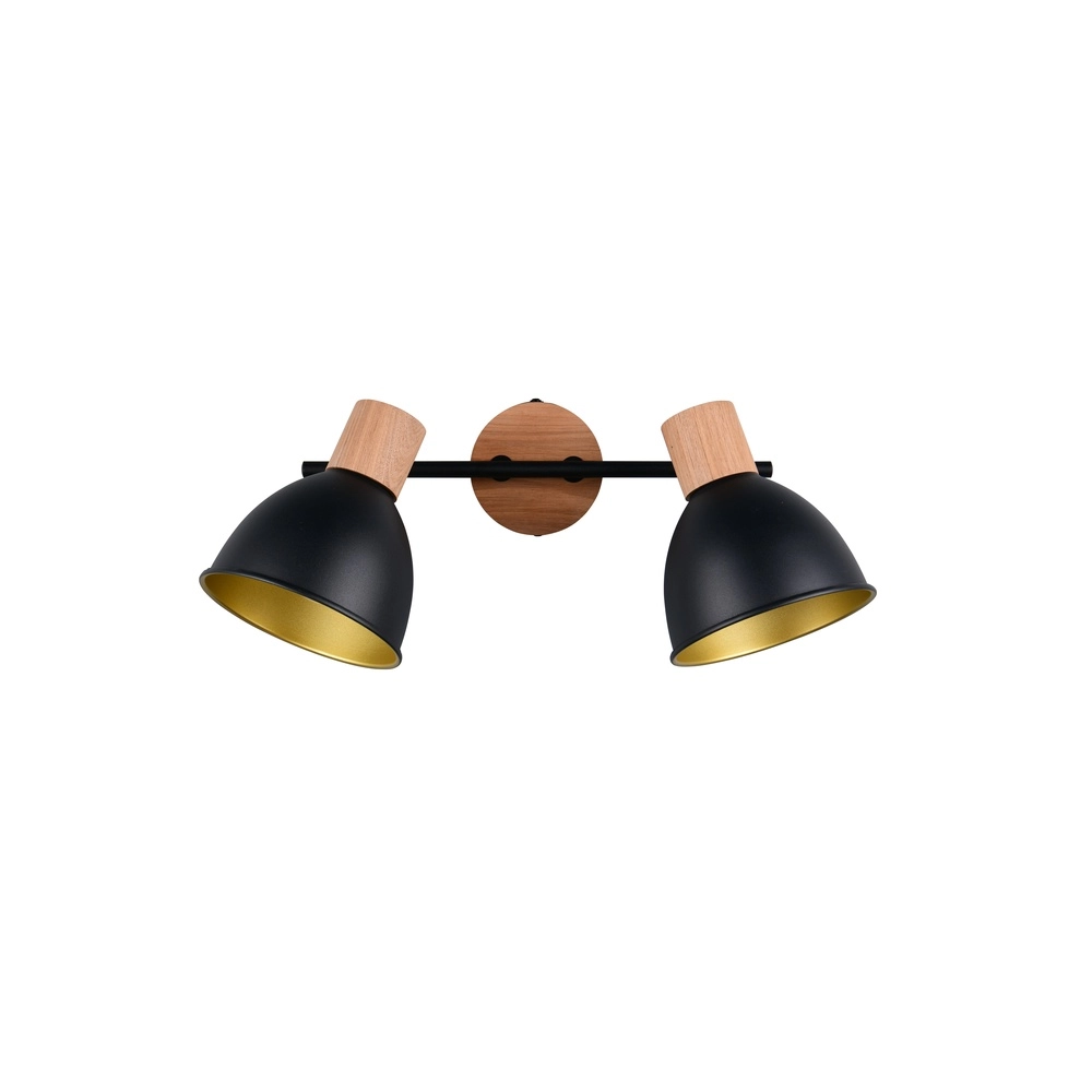 Plafondlamp Delume dubbel zwart Trio 4017807672275