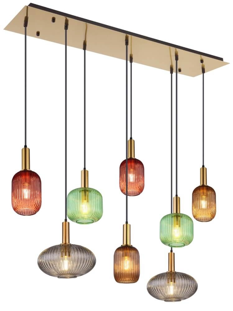 Hanglamp Normy 8-lichts multicolor