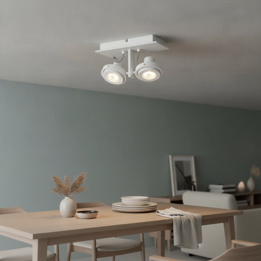 Witte opbouwspot Meist 2-lichts
