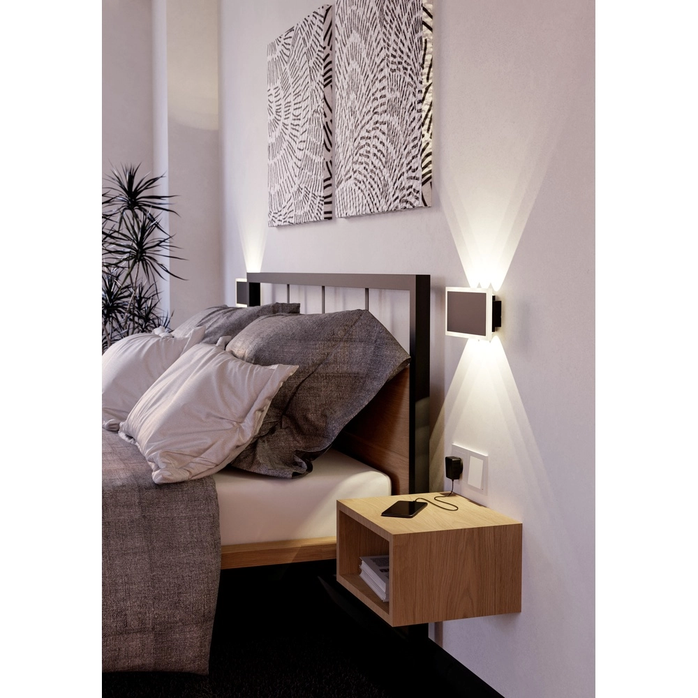 Strakke led muurlamp Talamello 1 zwart Eglo 9008606316496