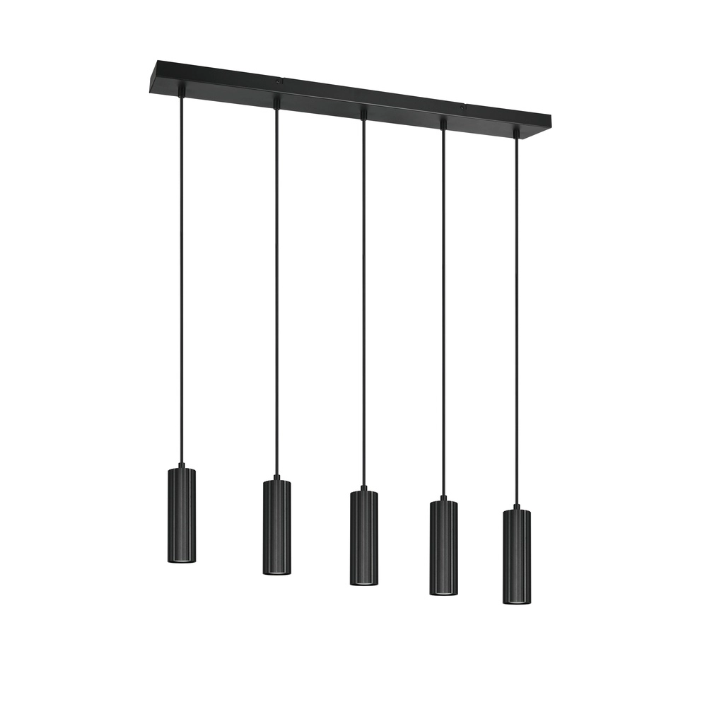 5-lichts hanglamp Soka zwart Trio 4017807658538