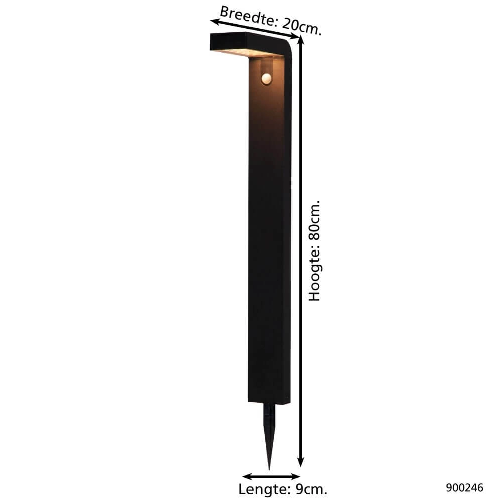 Padlamp solar Baracconi met sensor Eglo 9008606230013