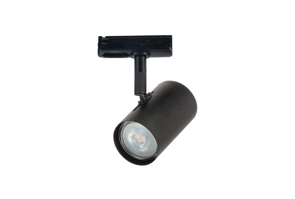 1-fase zwarte railspot Cilinder GU10