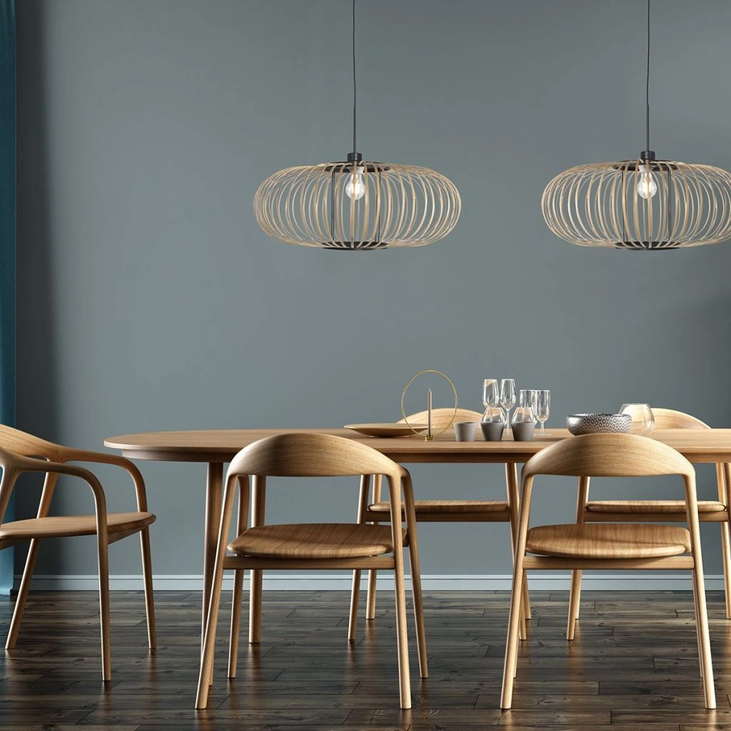 Hanglamp Silva met bamboe kap Ø60cm Steinhauer 8712746182743