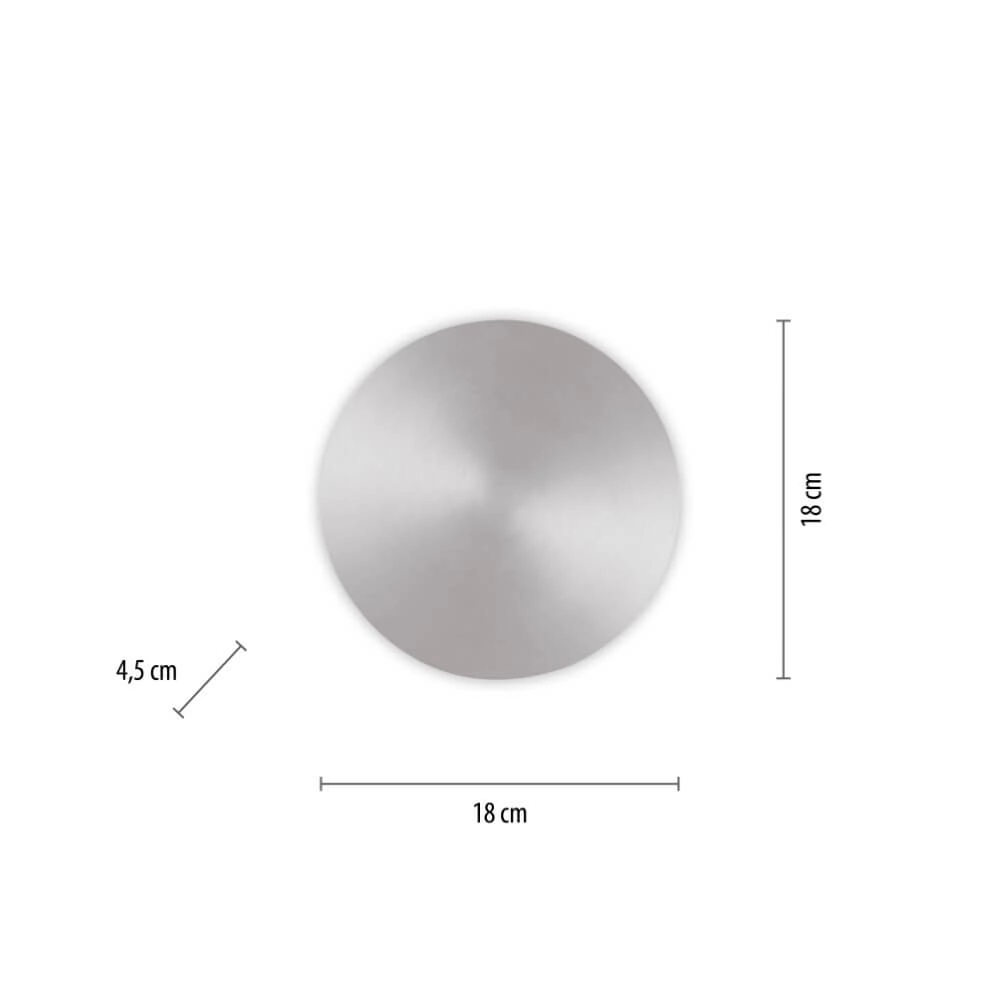 Design wandlamp Akku Puntua Ø 18cm aluminium Paul Neuhaus 4012248372500