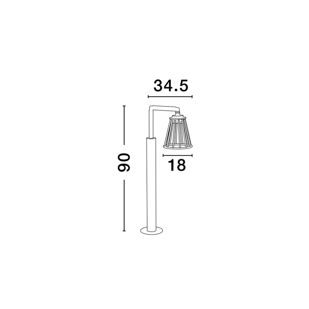 Zwarte tuinlamp Carina design Lyora 5212017445261