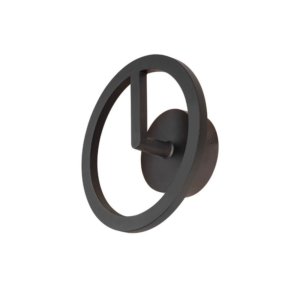 Strakke buitenlamp Q-Ring zwart