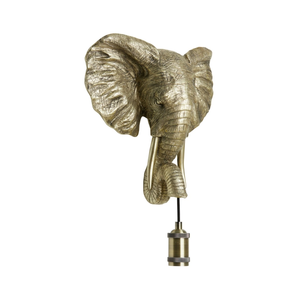 Wandlamp Elephant goud