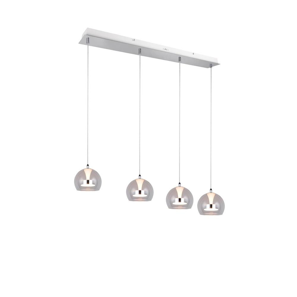 Hanglamp Flynt 4-lichts chroom