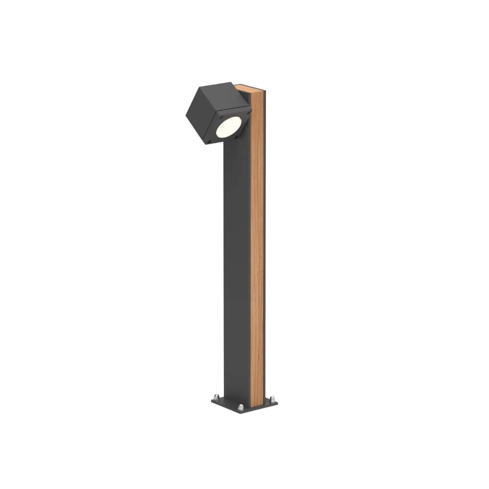 Tuinspot Q-Bic Teak 1 60cm hout-antraciet
