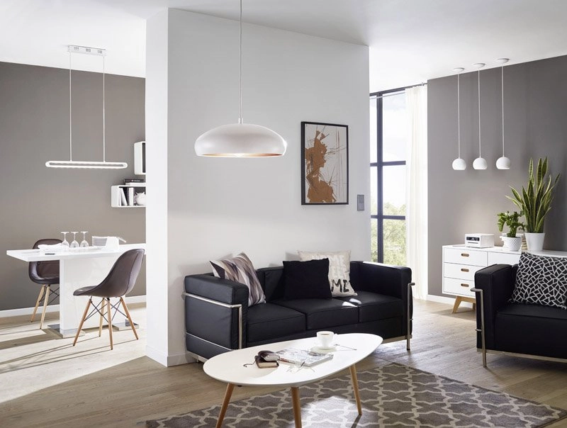 Hanglamp Mogano 1 40cm wit met roodkoper Eglo 9002759946067