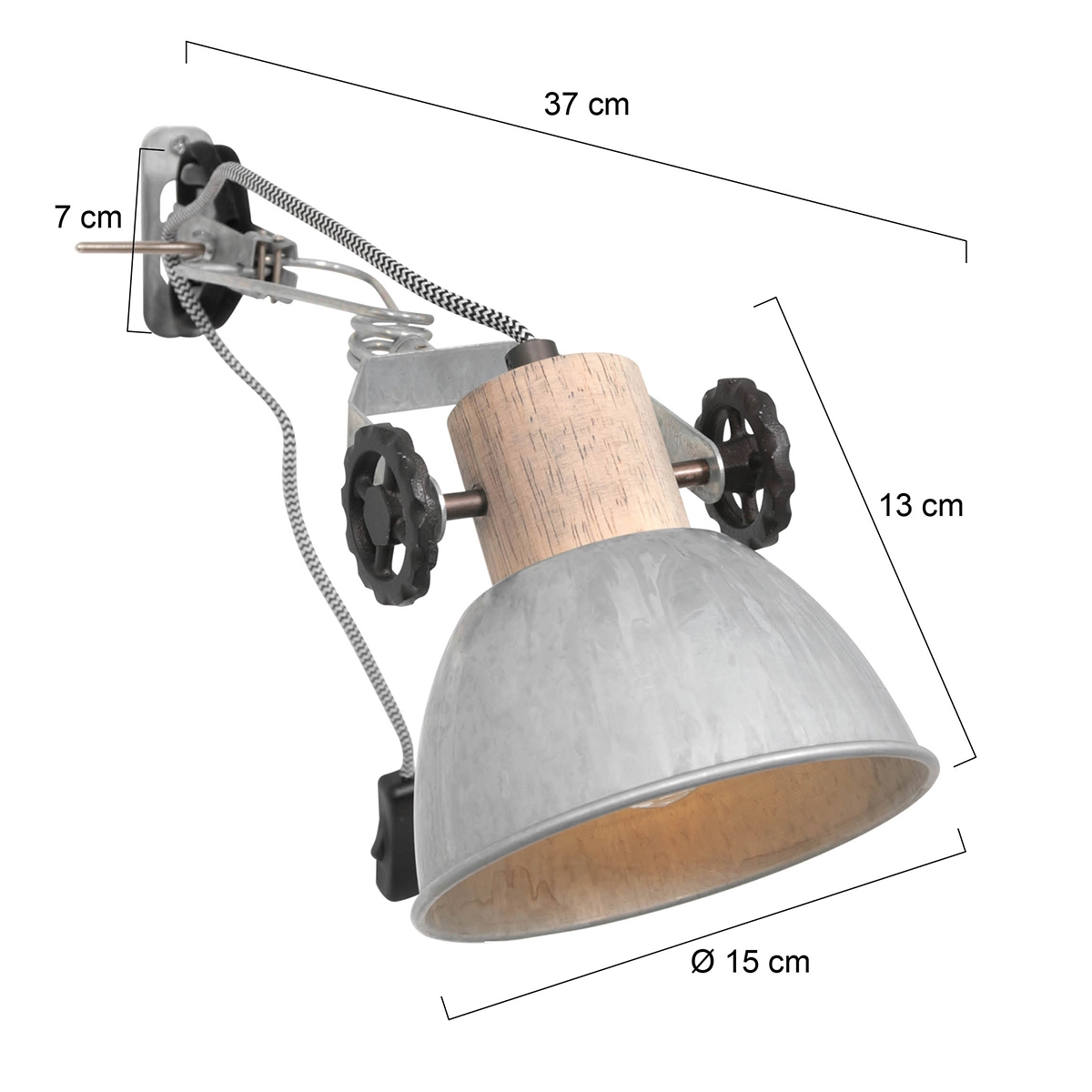 Eetkamer hanglamp Gearwood zwart Steinhauer 8712746133783
