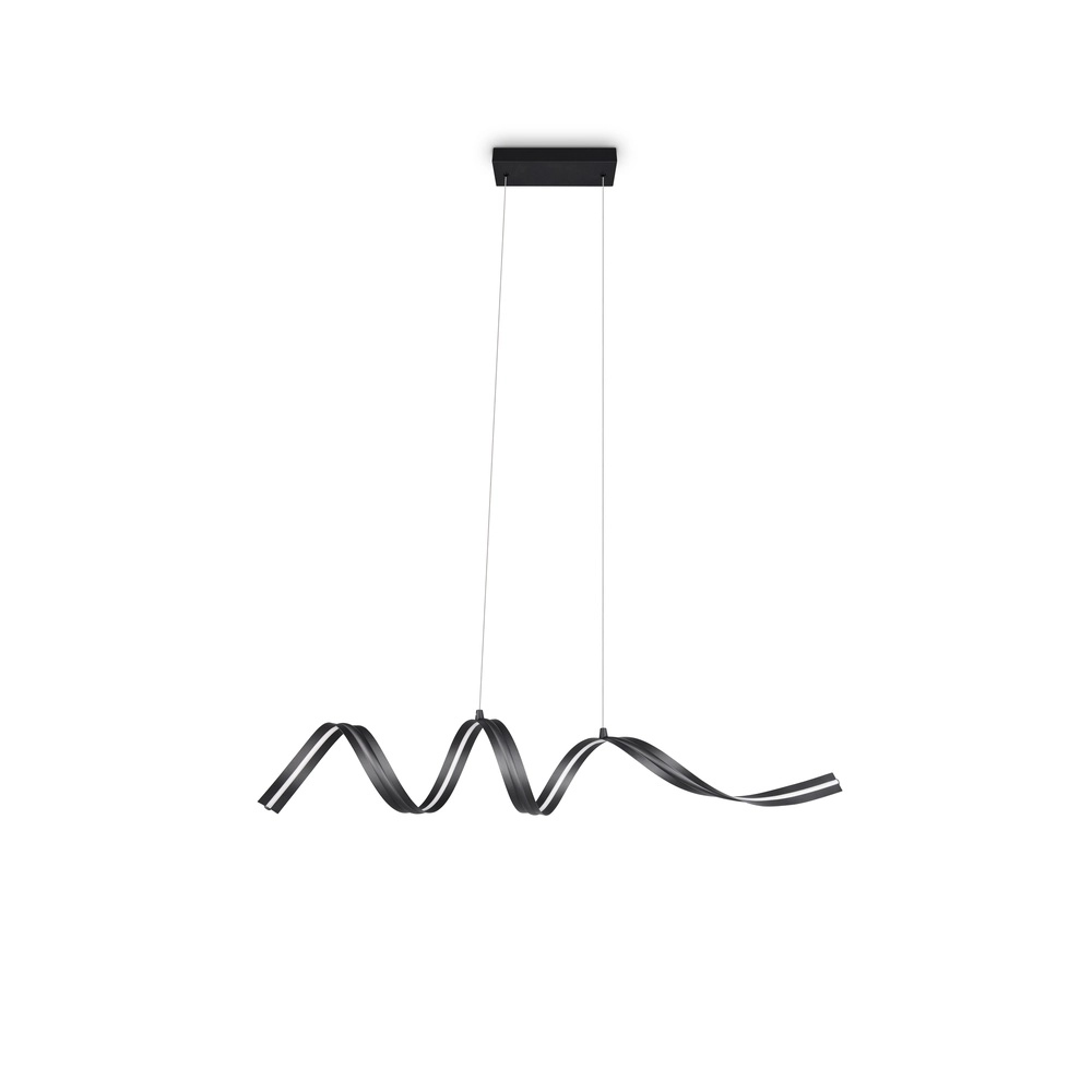 Moderne hanglamp Tivor zwart Trio 4017807706291