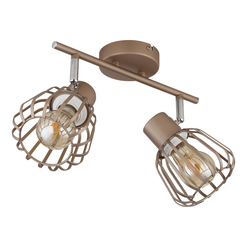 Plafondlamp Olin 2-lichts koffie bruin Globo 9007371586578