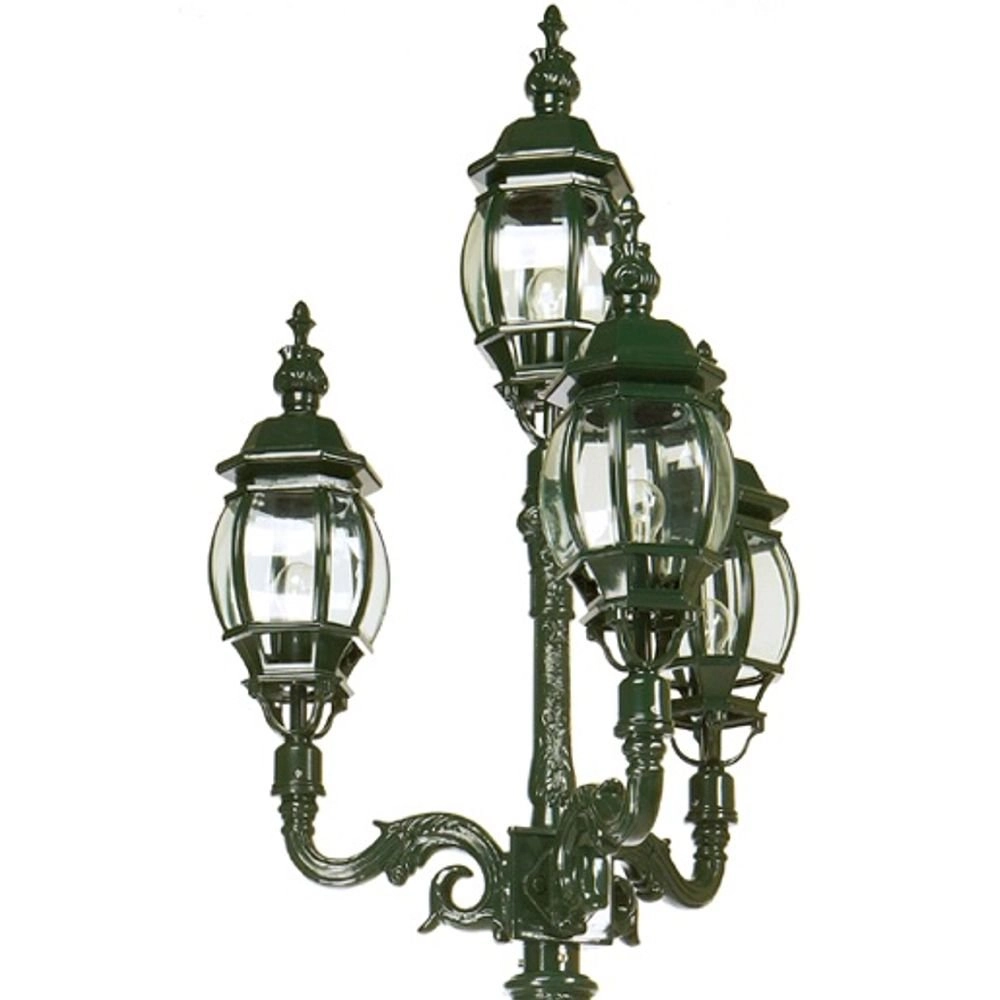 Nostalgische tuinlamp Rio 4-lichts - zwart KS verlichting 8714732502047
