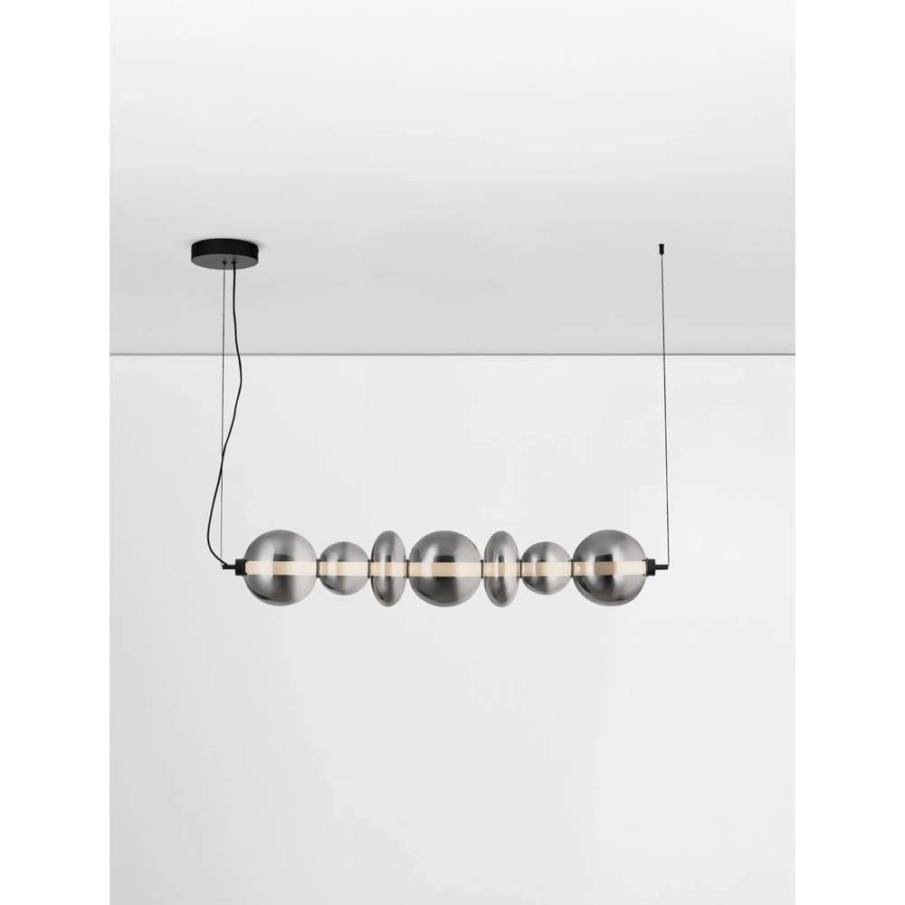 Hanglamp Bally smoke glas horizontaal Lyora 5212017449184