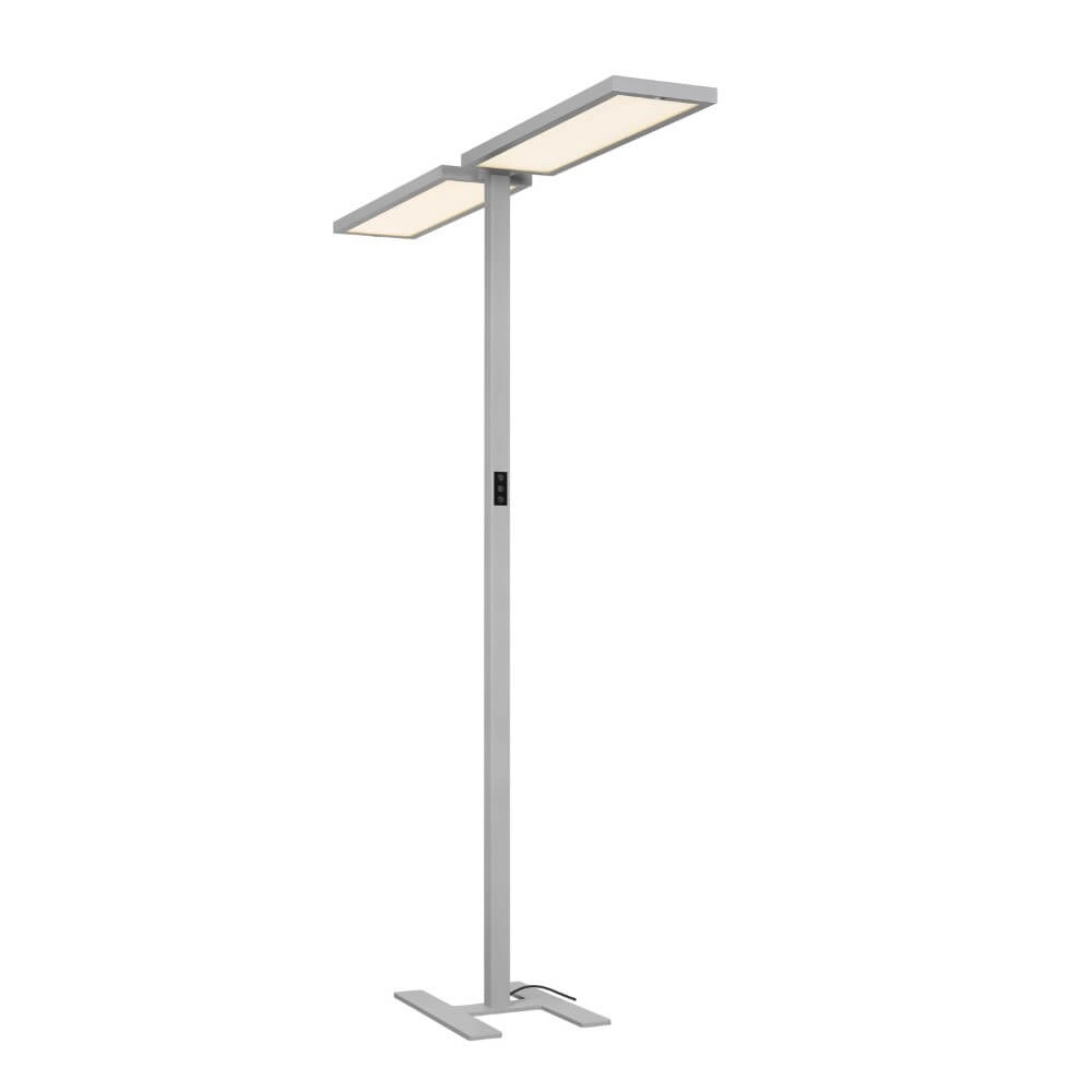 Led kantoor vloerlamp Worklight Pro grijs - dubbel SLV 4024163277952