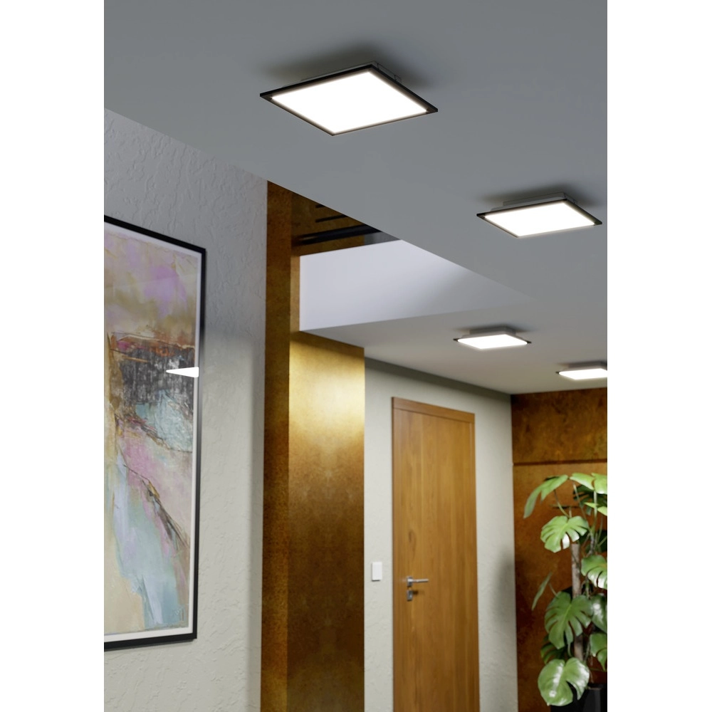Smart plafondlamp Moradillo-Z zwart vierkant 29,5cm Eglo 9008606342105