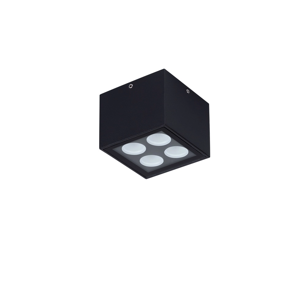 Plafondlamp Jax vierkant 8cm antraciet Lyora 5212017470591