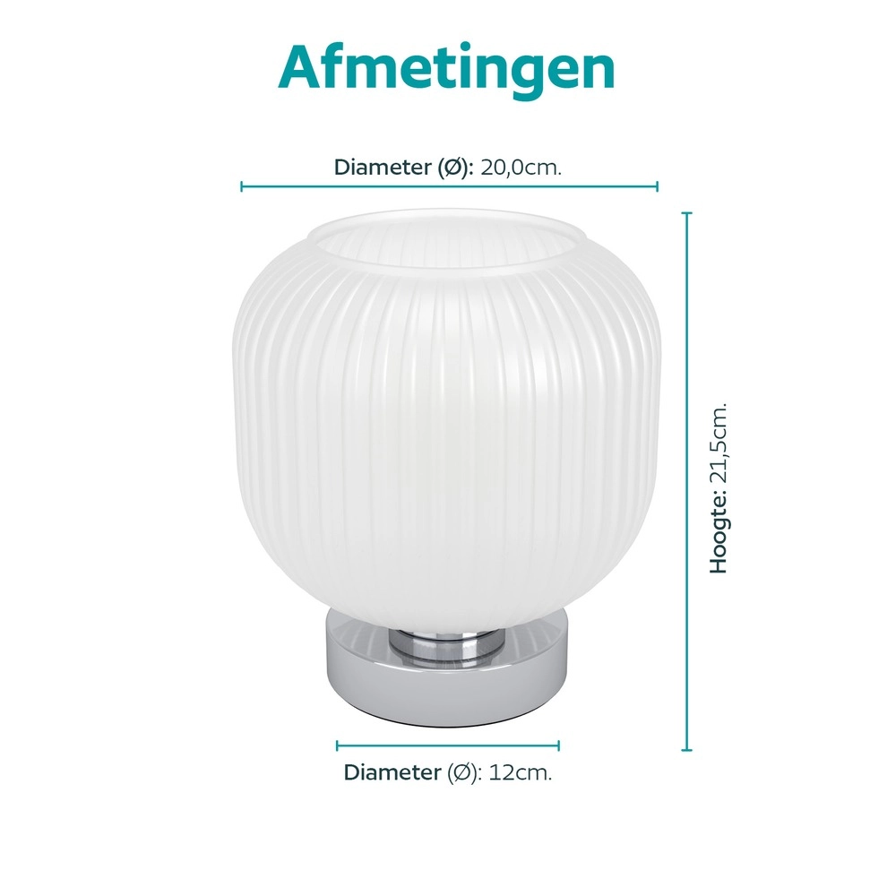 Design tafellamp Dasmina chroom Ø 20cm Eglo 9008606406401