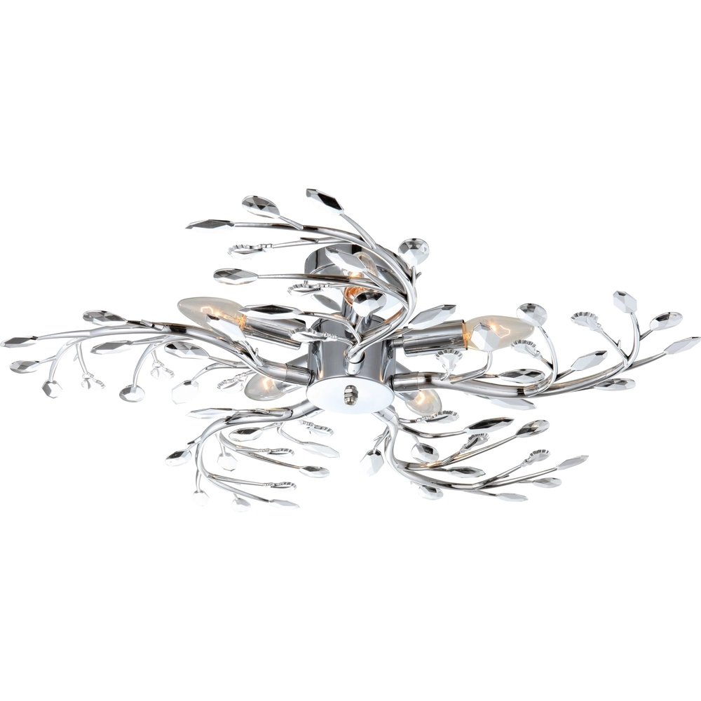 Plafondlamp Flash chroom Ø 65cm