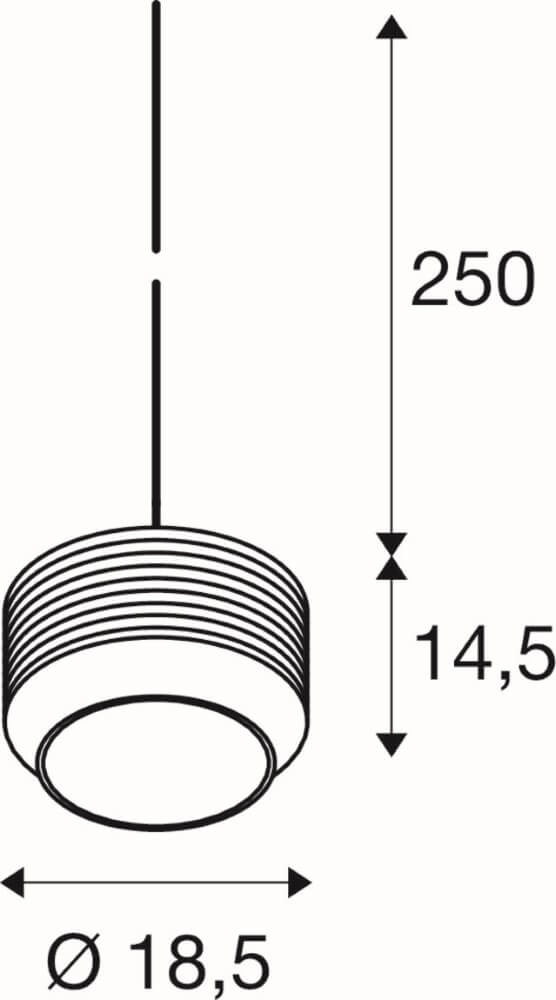 Hanglamp Pantilo Rope 19 amber glas - Ø 18,5cm SLV 4024163280846