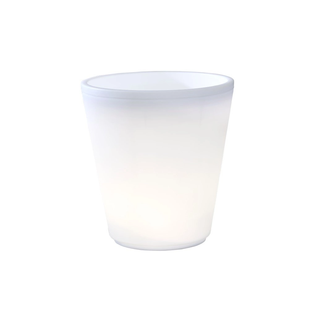 Led bloempot Assisi led 37cm - 12w - wit