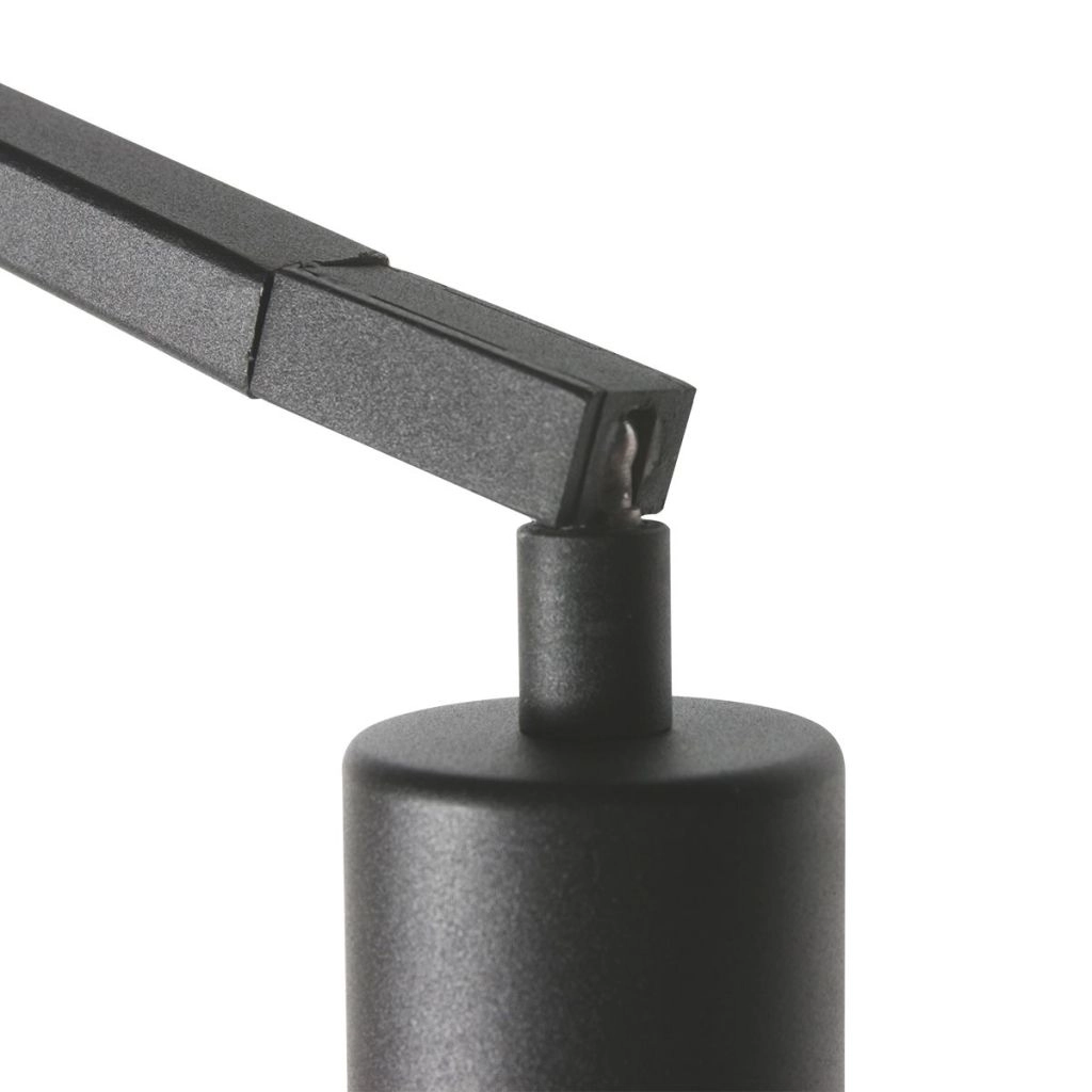 Zwarte vloerlamp Zig-Zag met witte kap Ø60cm Steinhauer 8712746185362