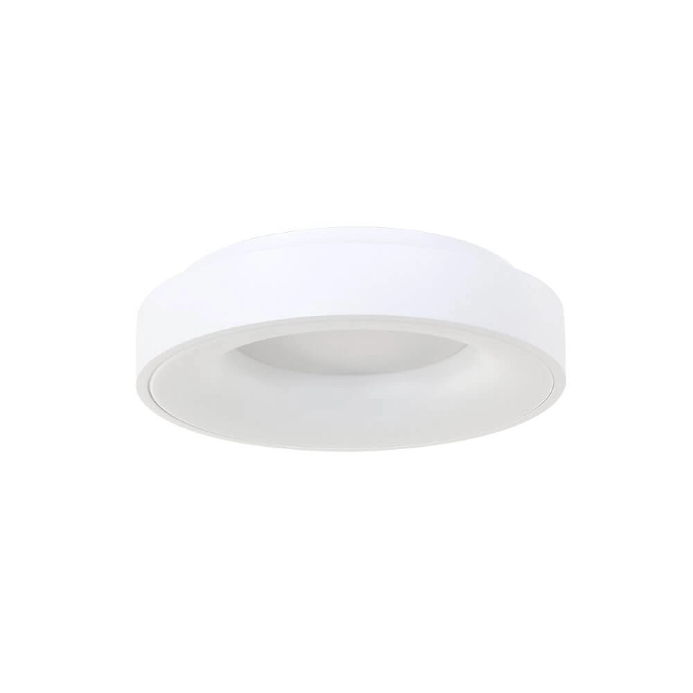 Witte plafondlamp met led Ringlede Ø 30cm