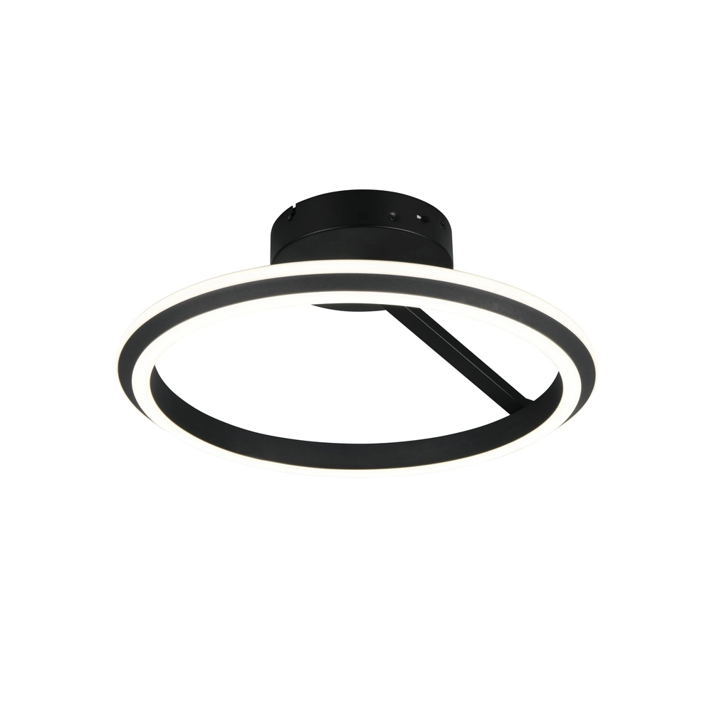 Ronde plafondlamp Amador zwart Trio 4017807662092