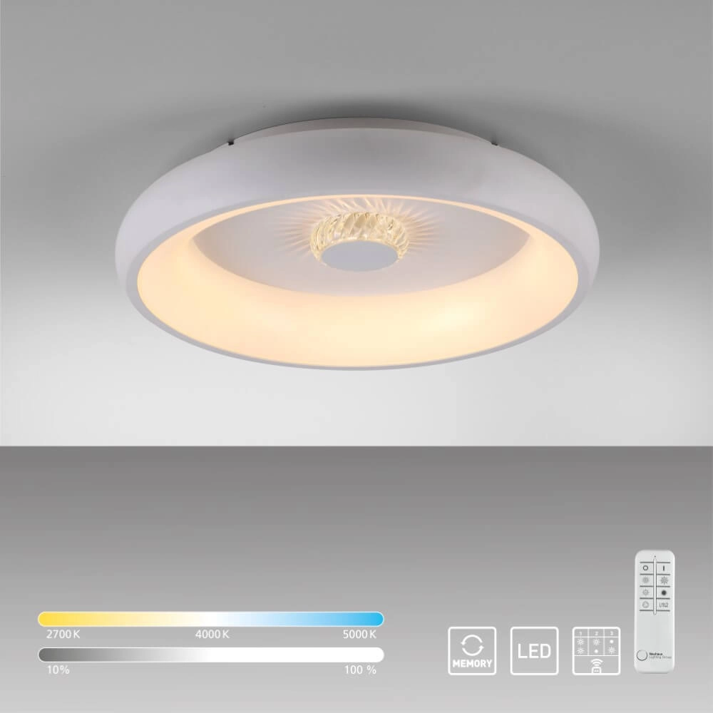 Ronde plafondlamp Vertigo wit Ø 46,5cm Just Light 4043689994709
