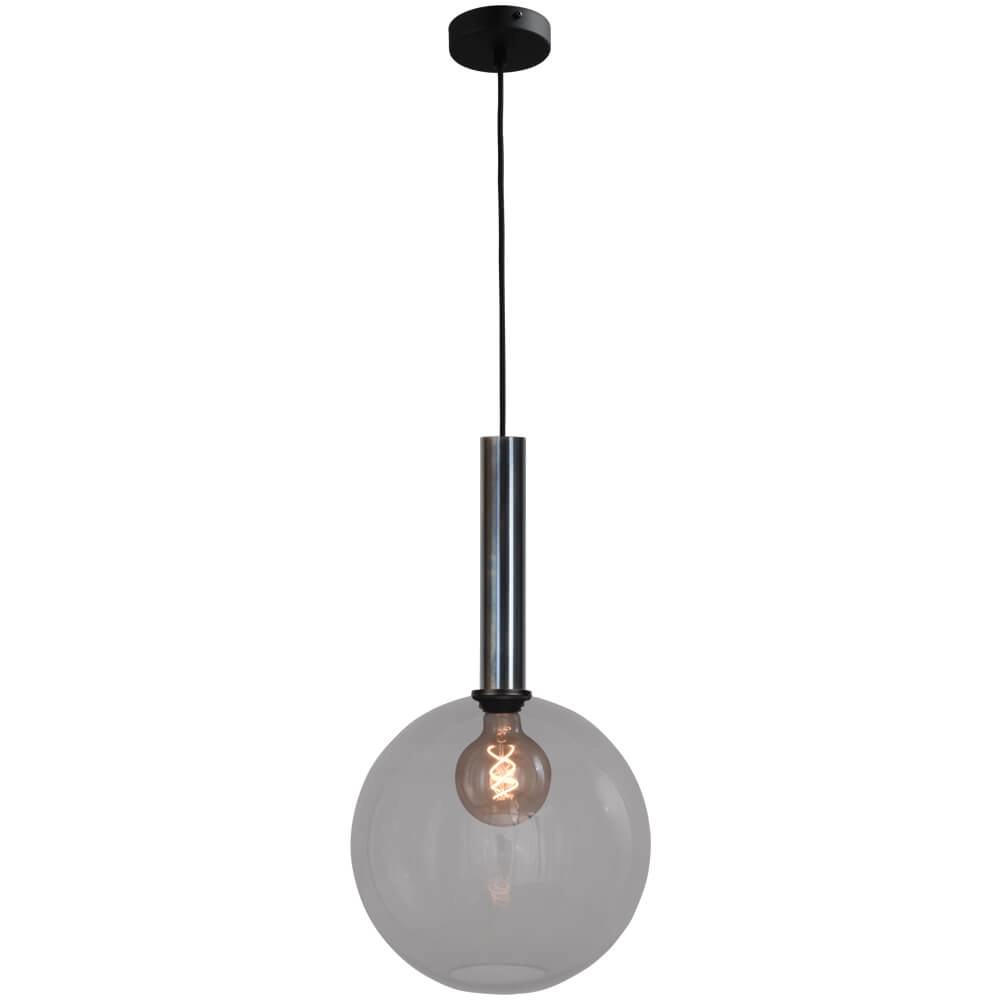 Hanglamp Ø 30cm Bella 2 Dappled oil met smoke glas