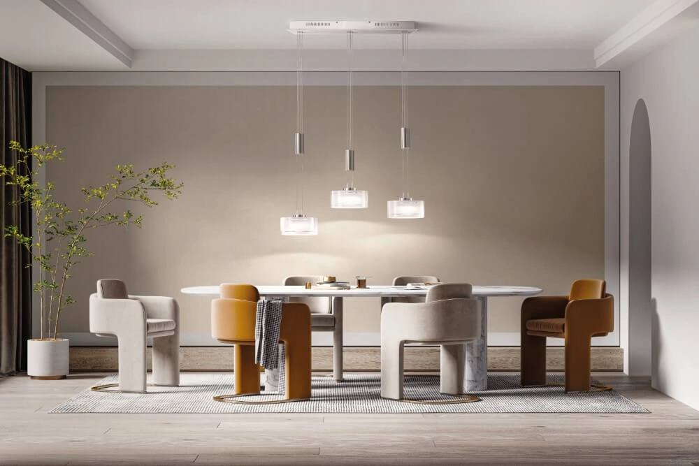 Eetkamer lamp Lavin met 3 kappen Fischer & Honsel 4001133604499