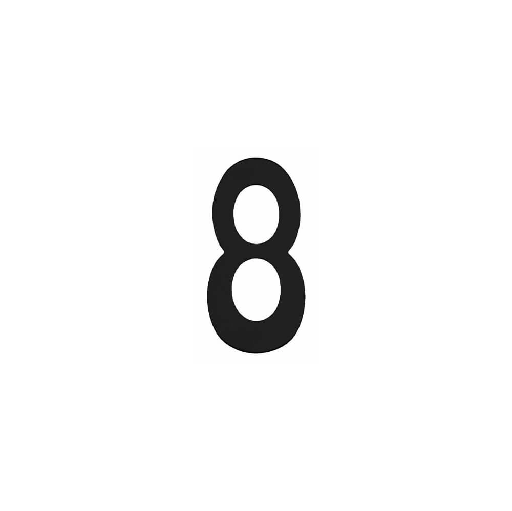 Huisnummer 8 Numbra zwart