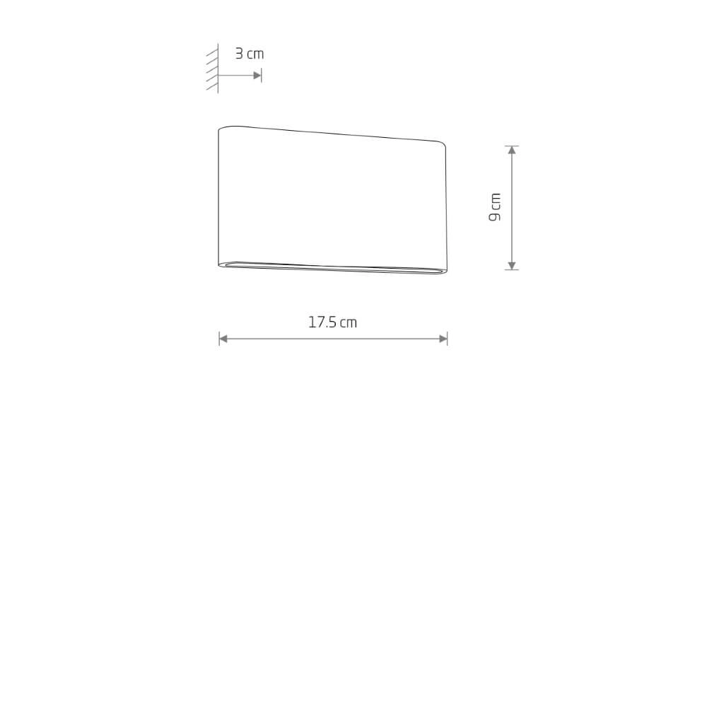 Messing wandlamp Semi M LED 17.5cm Lyora 5903139113663