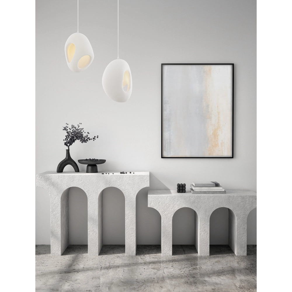 Natuurlijke hanglamp Tempus wit 40cm Lyora 5212017460875