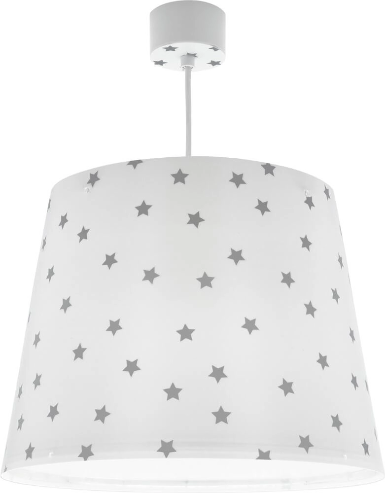 Kinderkamer hanglamp Star Light wit met soft grijs