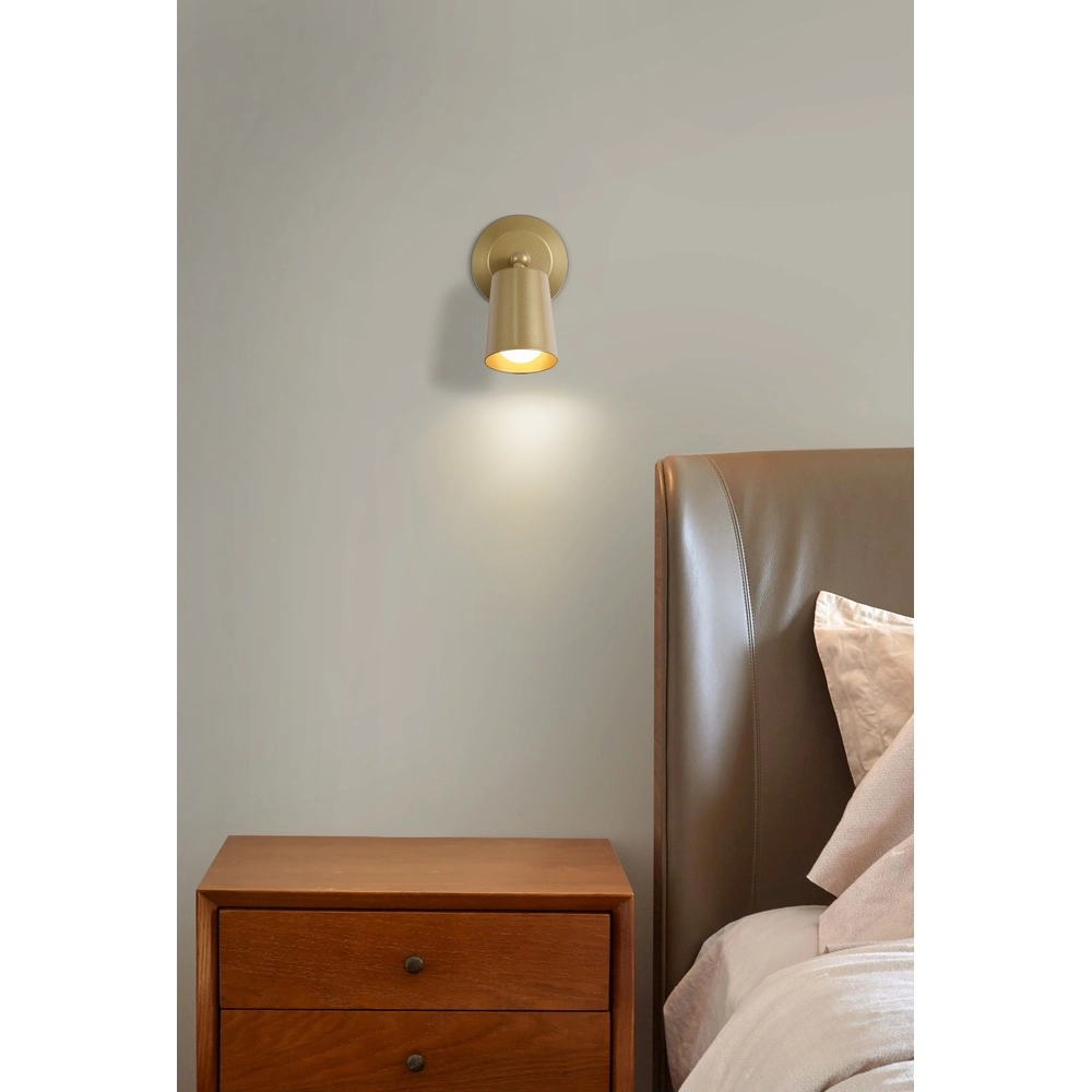 USB Oplaadbare wandlamp Cone goud Searchlight 5053423298412