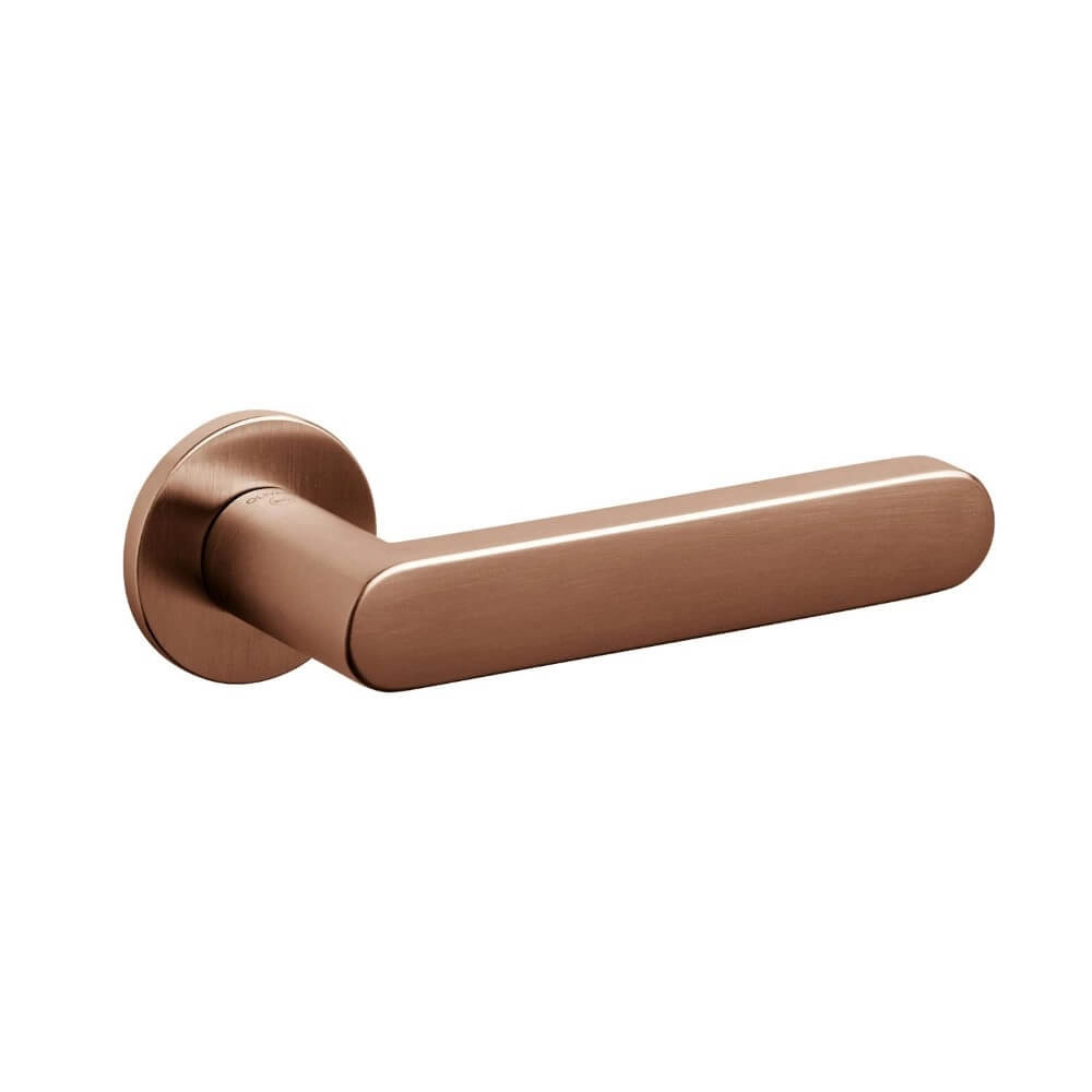 Design deurklink Link mat koper