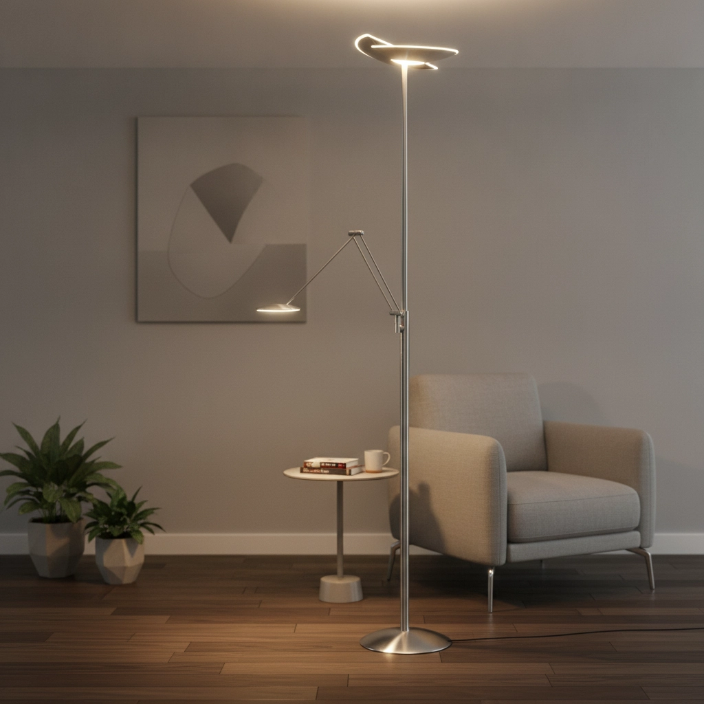 Design leeslamp Sapporo nikkel Ø 29cm
