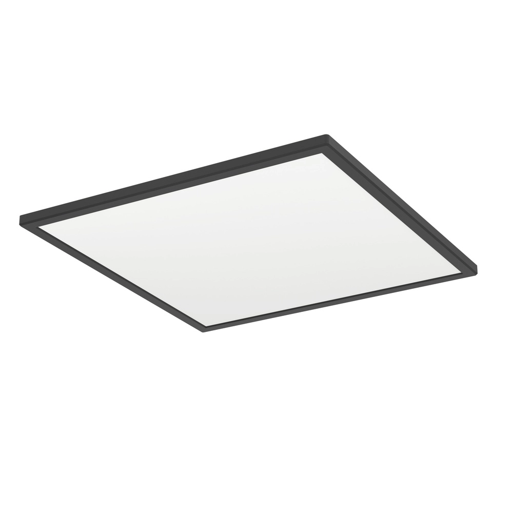 Badkamer plafondlamp Rovito vierkant - zwart - 50x50cm